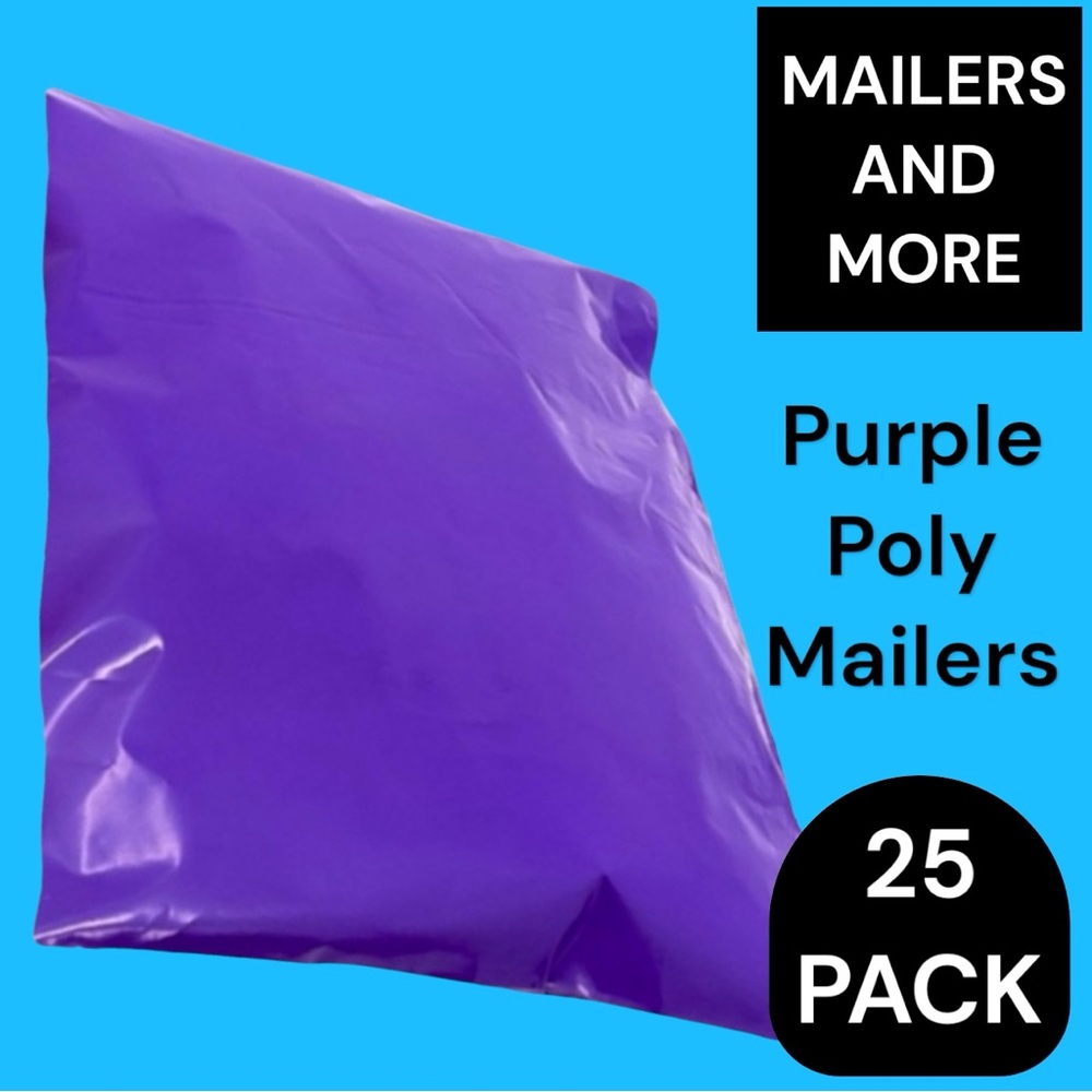 25 10X13 Poly Mailers Purple PRICE IS FIRM - Picture 3 of 9